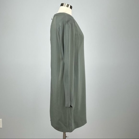 Calvin Klein Collection Womens Long Sleeve Shift Dress Sage Green size 46 US 10 - Picture 4 of 12